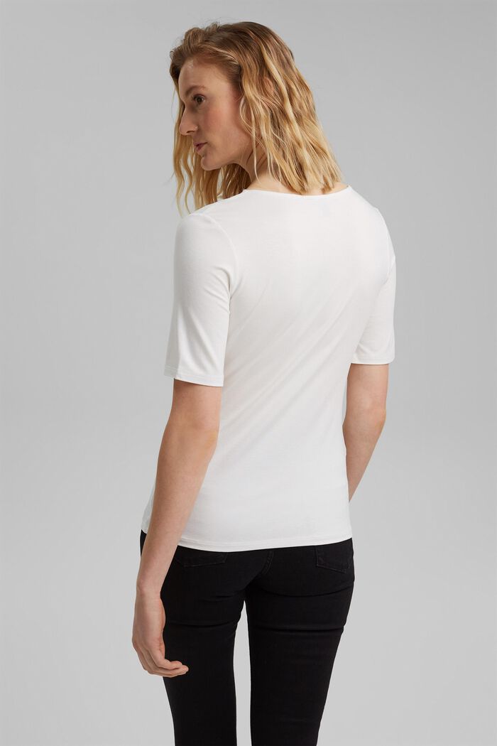 Jerseyowa koszulka z LENZING™ ECOVERO™, OFF WHITE, detail image number 3