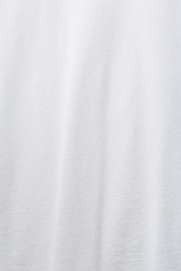Koszulka z podwijanymi rękawami, WHITE, detail image number 4