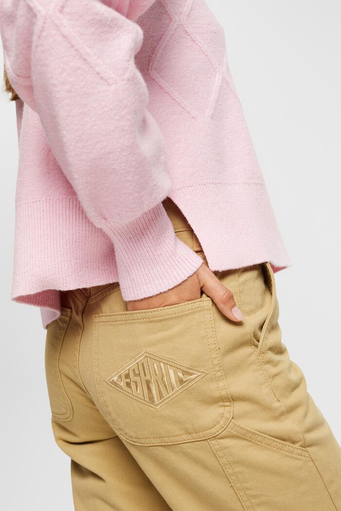 Sweter w romby, LIGHT PINK, detail image number 0