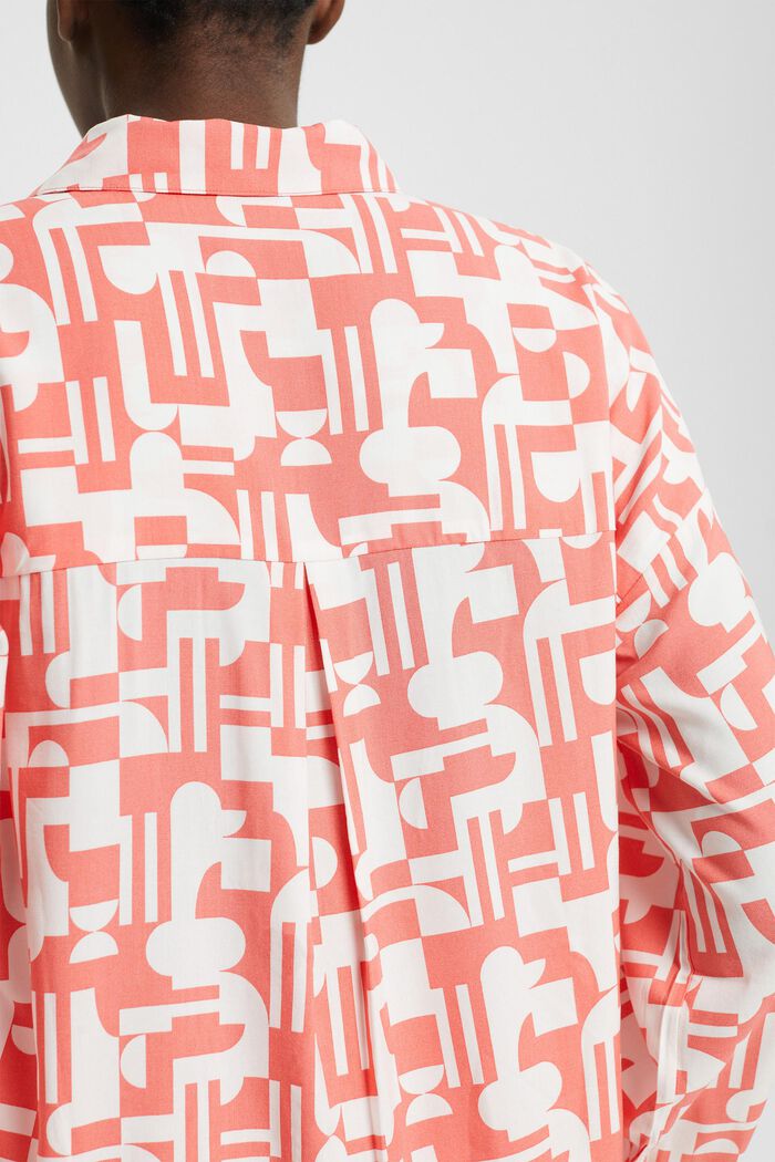 Piżama z nadrukiem z wiskozy LENZING™ ECOVERO™, CORAL, detail image number 4