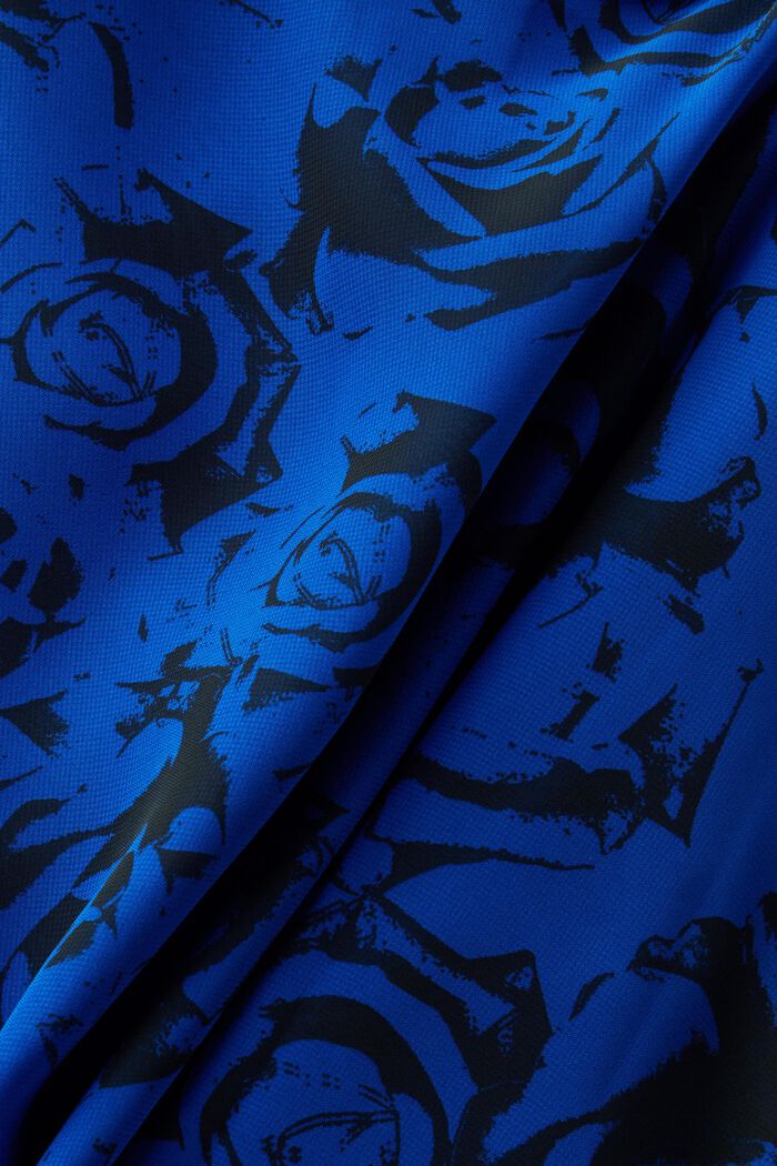 Marszczona spódnica z szyfonu z nadrukiem, BRIGHT BLUE, detail image number 5
