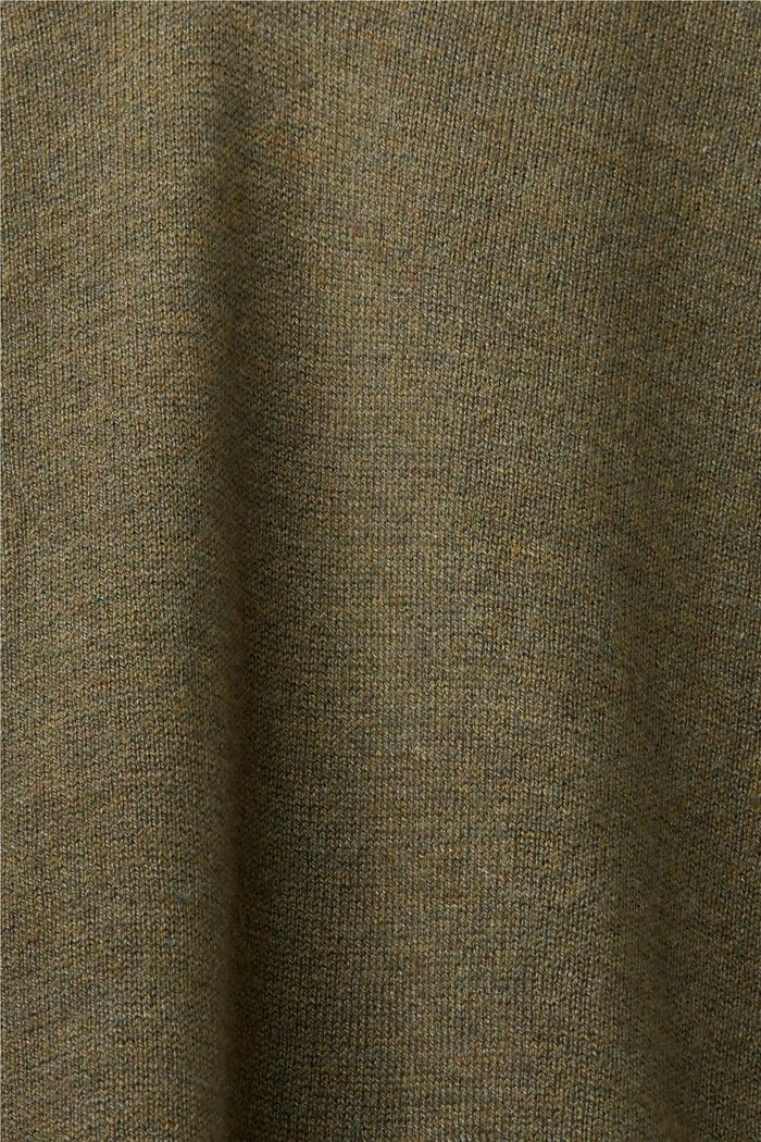 Sweter z dekoltem w serek, KHAKI GREEN, detail image number 5
