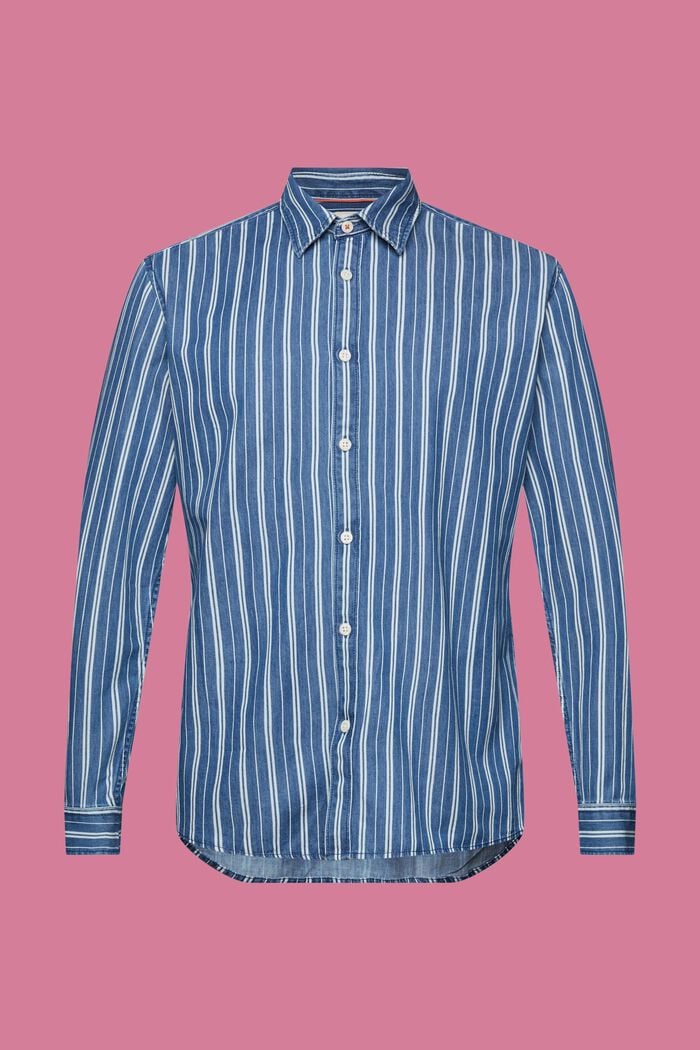Dżinsowa koszula o fasonie slim fit z paskami, ICE, detail image number 6