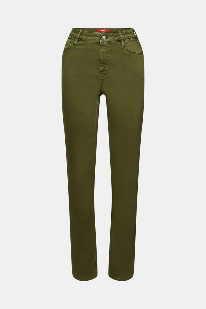 Spodnie ze streczem slim fit, KHAKI GREEN, detail image number 7