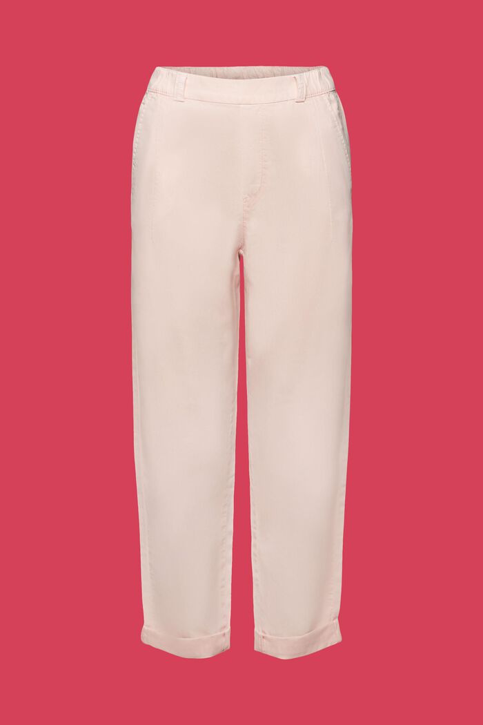 Skrócone spodnie chino bez zapięcia, LIGHT PINK, detail image number 7