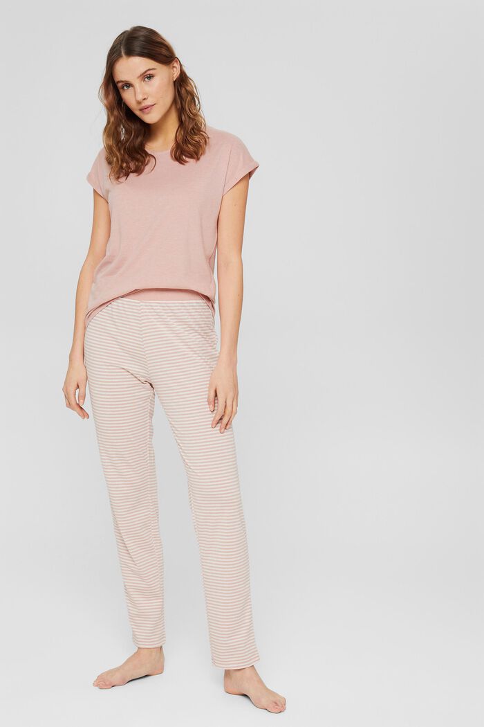 Jerseyowa piżama ze 100% bawełny ekologicznej, OLD PINK, detail image number 0