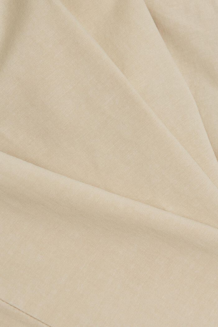 Elastyczne spodnie chino z bawełny ekologicznej pima, BEIGE, detail image number 4