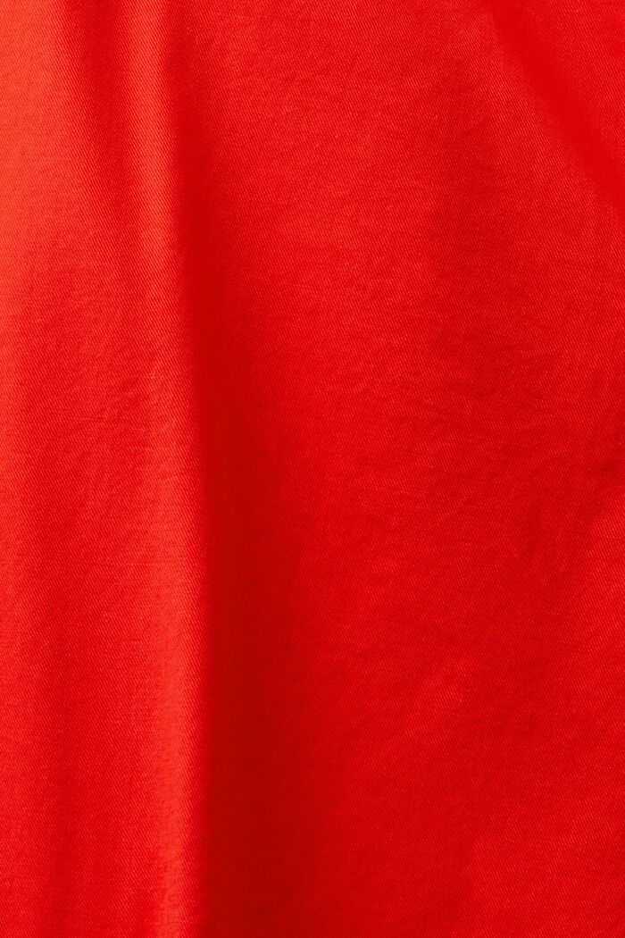Bojówki z prostą nogawką z twillu, RED, detail image number 6