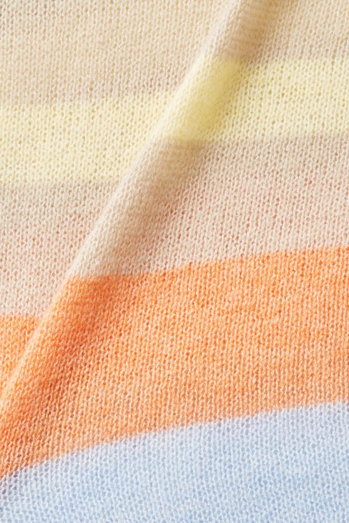 Dzianinowy sweter w paski, LIGHT TAUPE, detail image number 5
