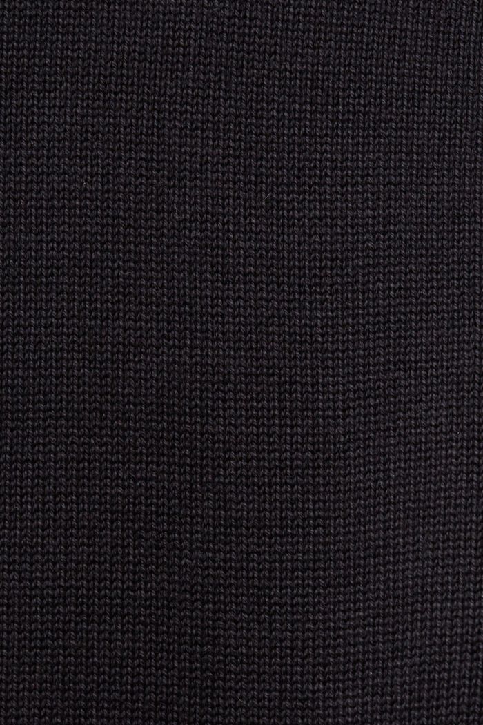 Sweter z okrągłym dekoltem z bawełny, BLACK, detail image number 5