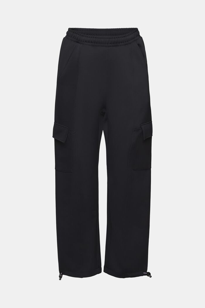 Sportowe spodnie w stylu bojówek, BLACK, detail image number 7