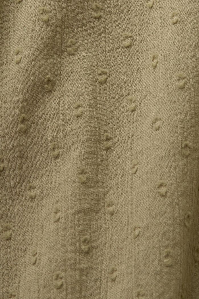 Bluzka w atłaskowe kropki, 100% bawełna, LIGHT KHAKI, detail image number 5