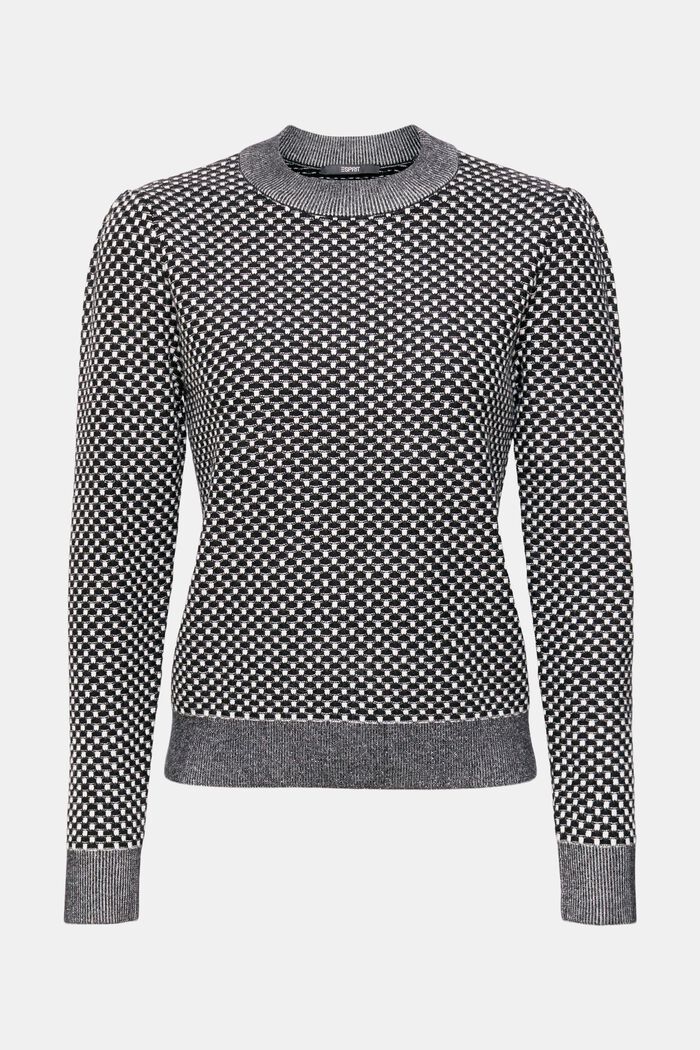 Dwukolorowy sweter z dzianiny, LENZING™ ECOVERO™