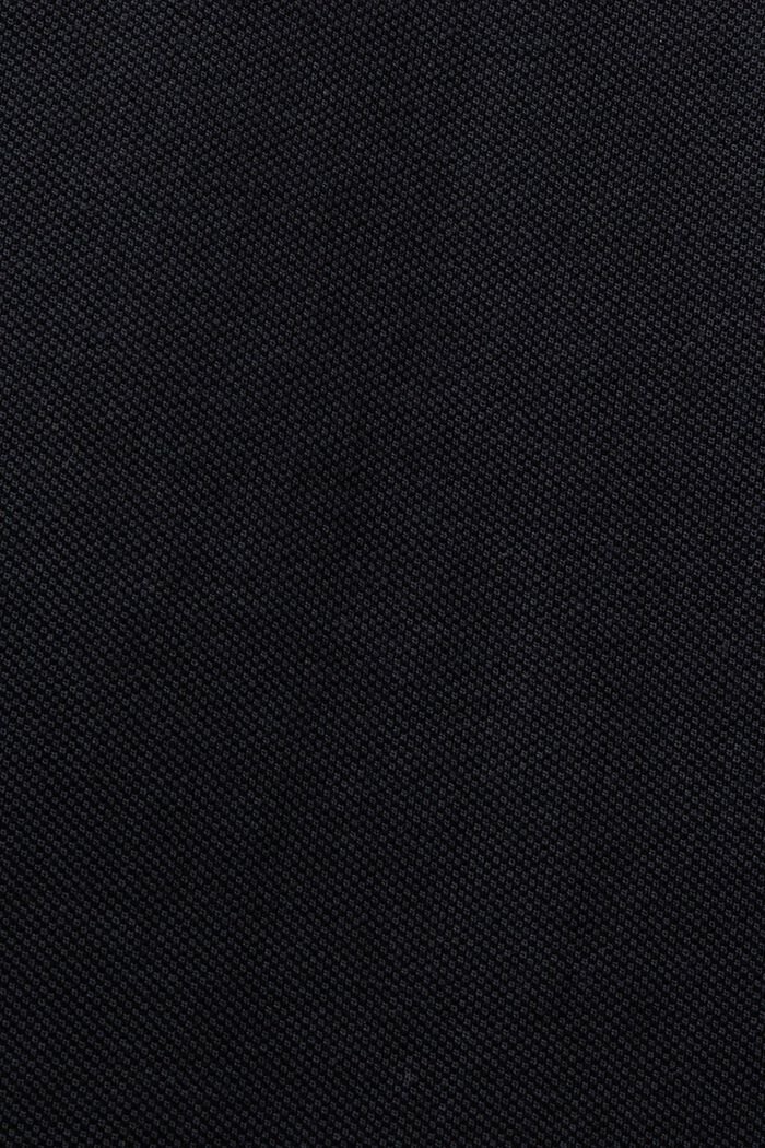 Koszulka polo z piki bawełnianej, BLACK, detail image number 5