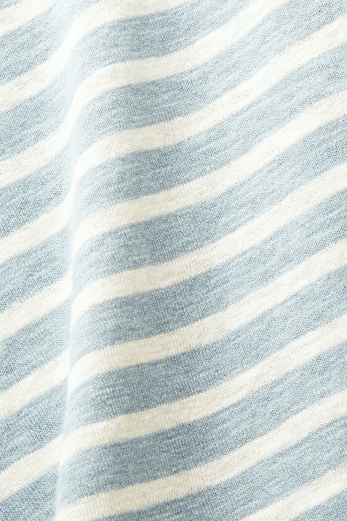 Sweter w paski z bawełny i lnu, LIGHT BLUE, detail image number 4