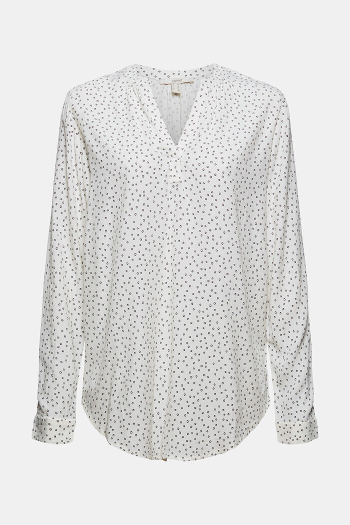 Wzorzysta bluzka z LENZING™ ECOVERO™, NEW OFF WHITE, detail image number 0