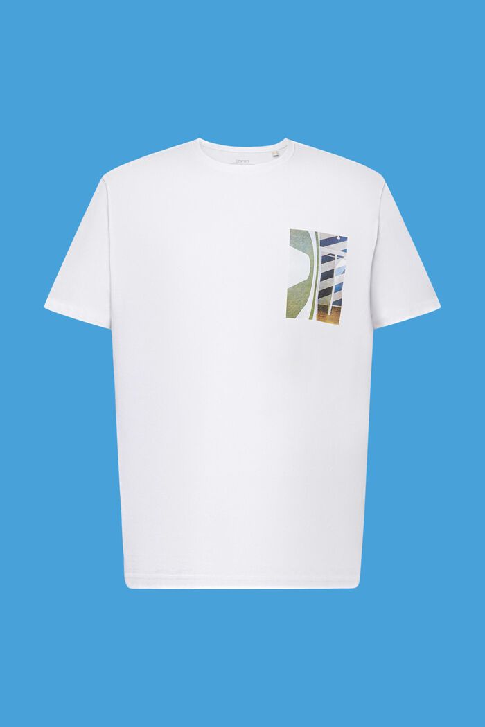 T-shirt z okrągłym dekoltem, 100% bawełny, WHITE, detail image number 6