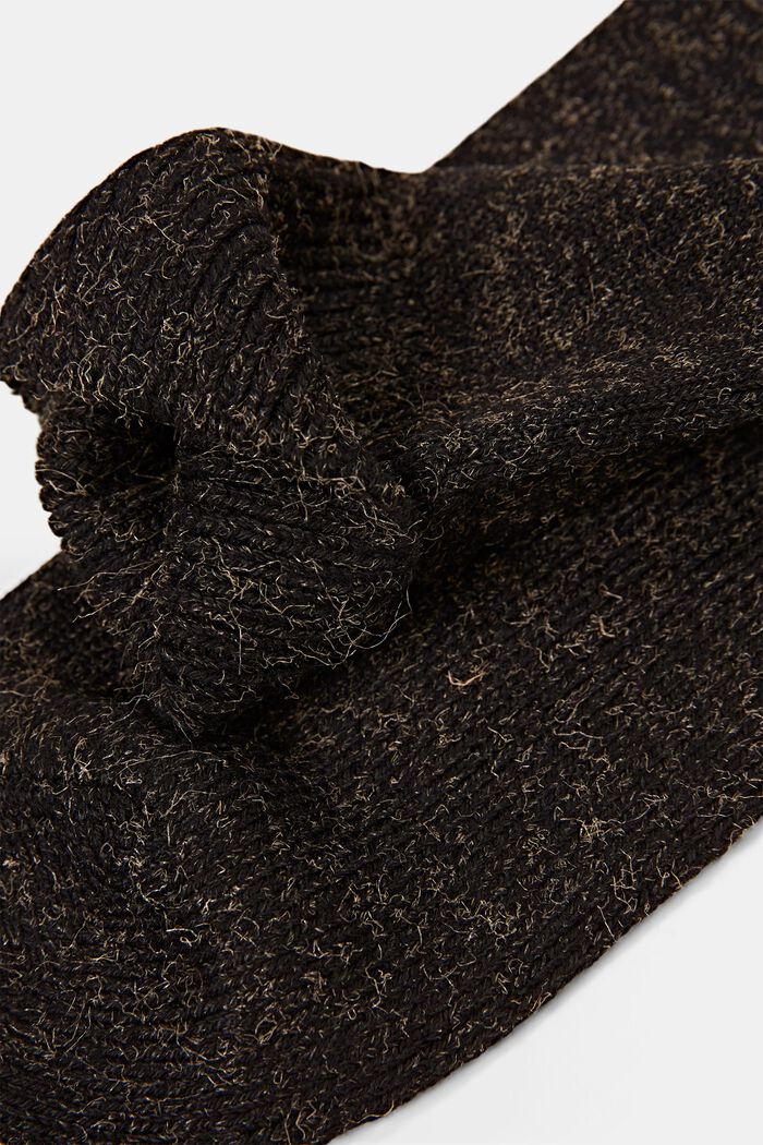 Melanżowe skarpetki z mieszanki bawełnianej, BLACK, detail image number 1