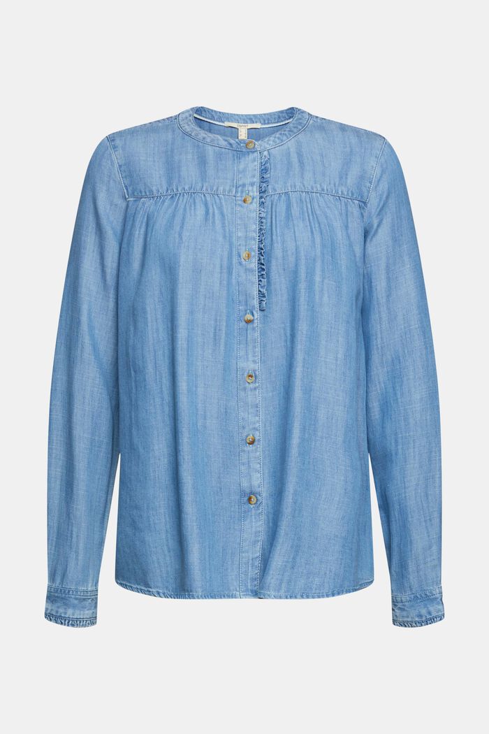 Z włókna TENCEL™: bluzka w kolorze dżinsu