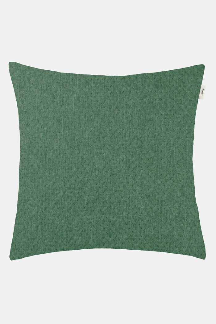 Ozdobna poszewka na poduszkę z tkaniny, DARKGREEN, overview