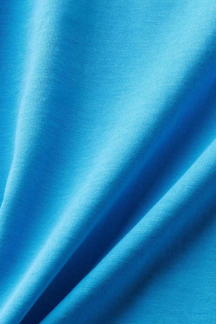 Logowany T-shirt z bawełnianego dżerseju, BLUE, detail image number 5