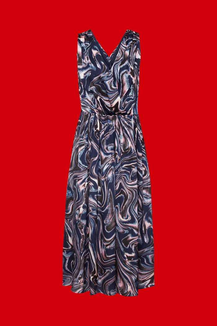 Sukienka midi nadrukiem na całej powierzchni, NAVY, detail image number 5