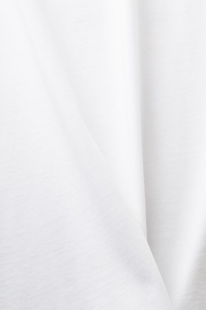Graficzna koszulka z bawełnianego dżerseju, WHITE, detail image number 4