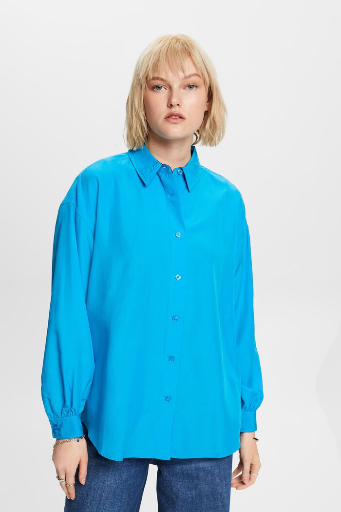 Bluzka koszulowa oversize, BLUE, detail image number 0