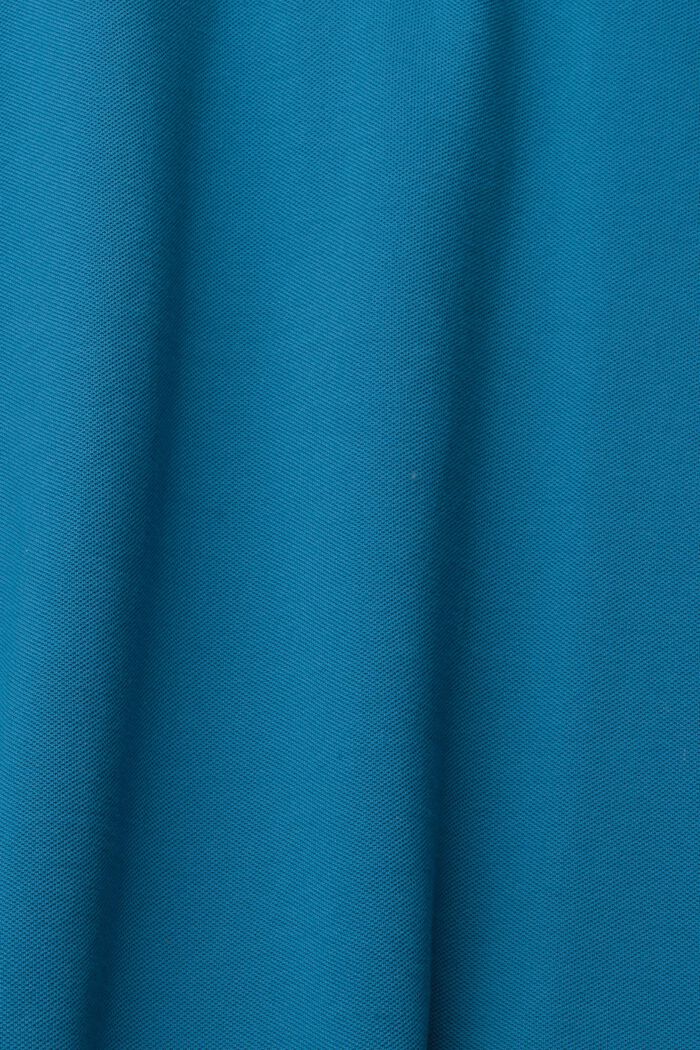 Koszulka polo z piki bawełnianej, PETROL BLUE, detail image number 1