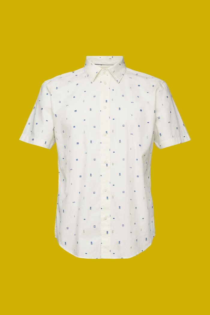 Wzorzysta koszula z krótkim rękawem, 100% bawełny, ICE, detail image number 6