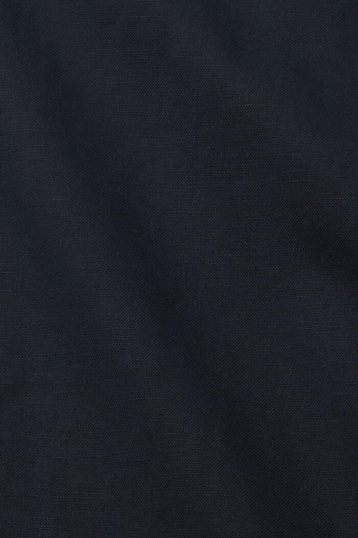 Spodnie z mieszanki bawełny i lnu, BLACK, detail image number 5
