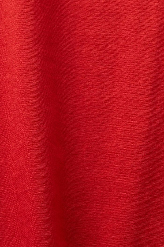 T-shirt z okrągłym dekoltem, DARK RED, detail image number 5