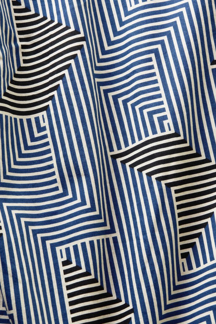Koszula z geometrycznym nadrukiem, fason regular fit, BRIGHT BLUE, detail image number 4