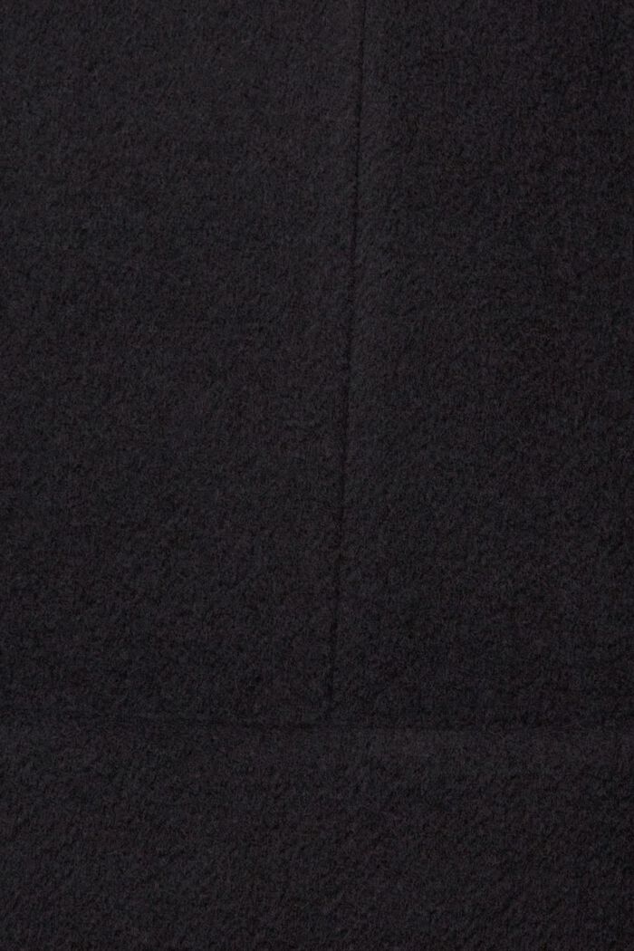 Płaszcz z domieszką wełny, BLACK, detail image number 4