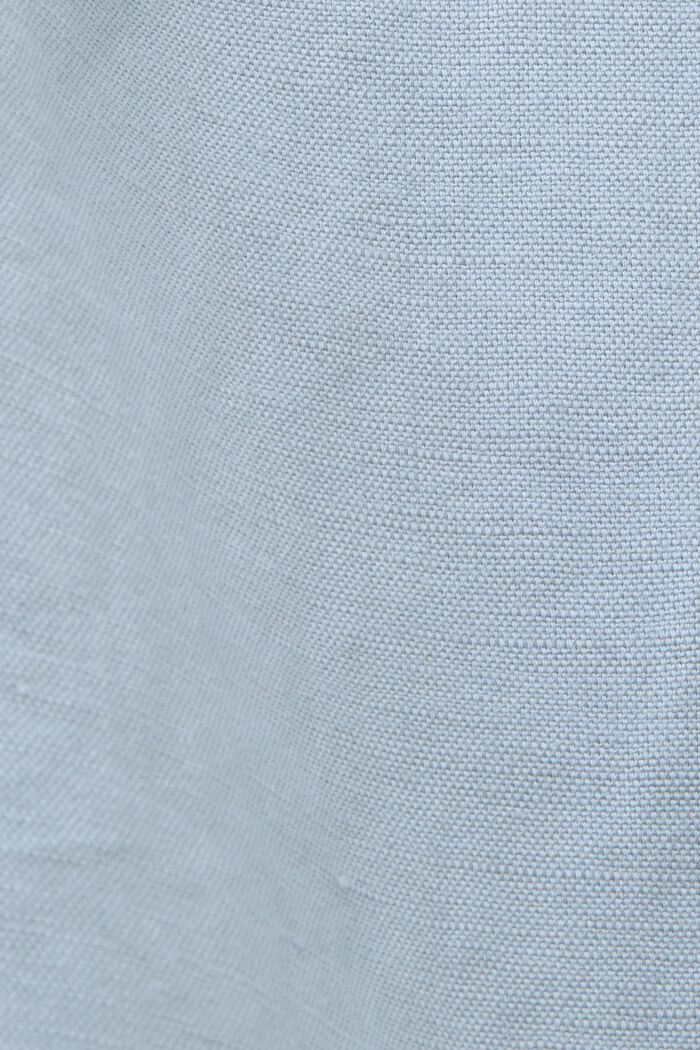 Kuloty z wiązanym paskiem z lnu i bawełny, LIGHT BLUE LAVENDER, detail image number 6