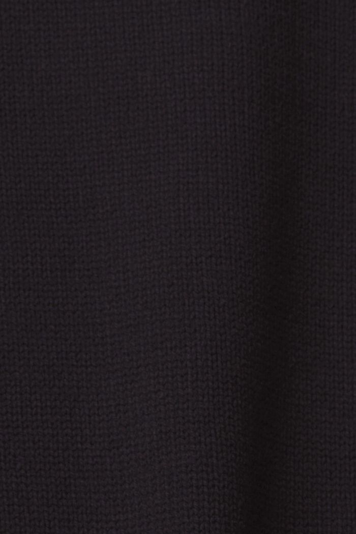 Dzianinowy sweter z półgolfem, BLACK, detail image number 1
