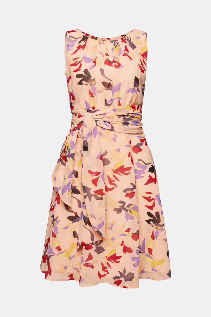 Sukienka z szyfonu z nadrukiem, NEW PASTEL ORANGE, detail image number 5