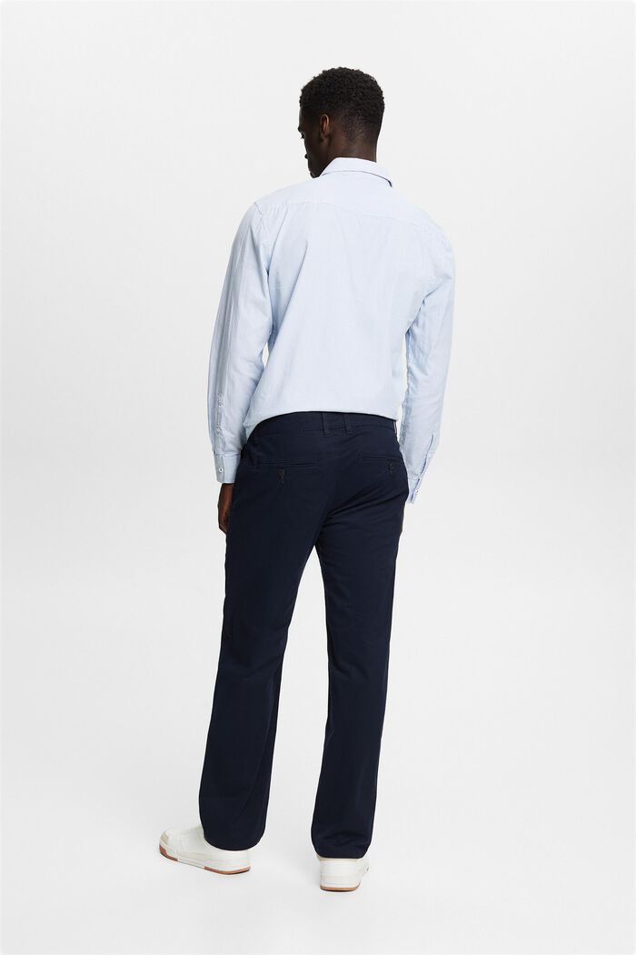 Proste spodnie chino z bawełny organicznej, NAVY, detail image number 2