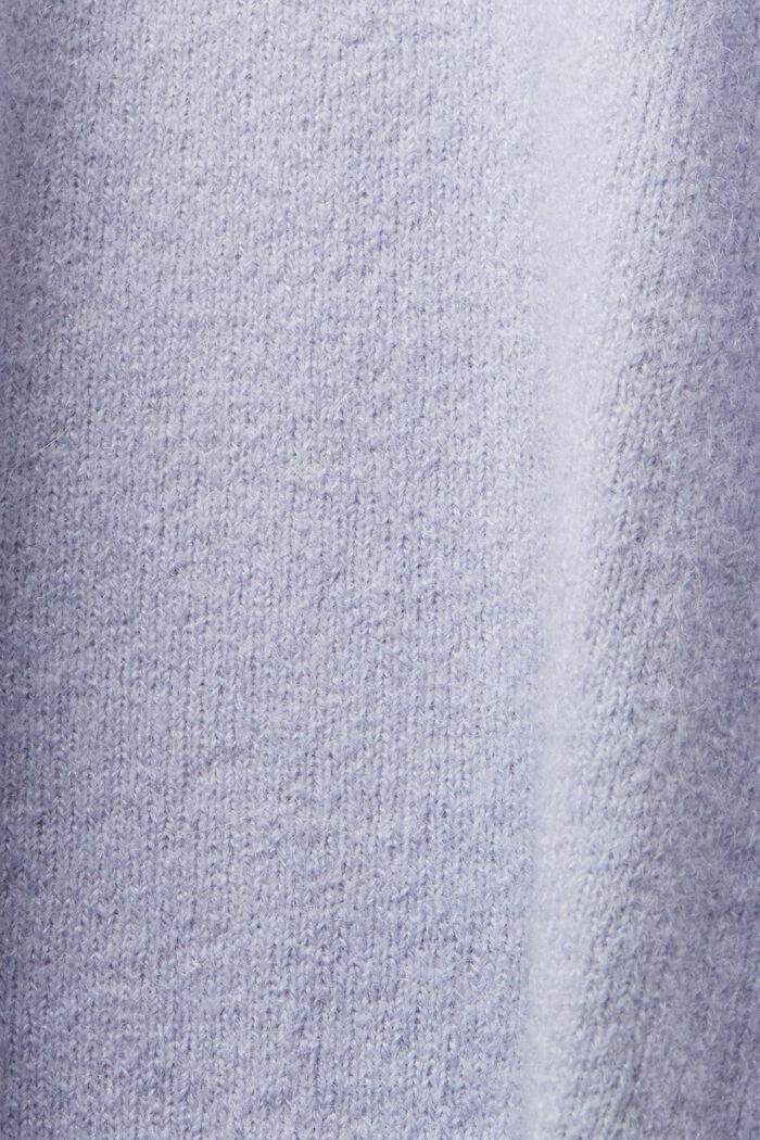 Sweter z okrągłym dekoltem z mieszanki wełnianej, LIGHT BLUE LAVENDER, detail image number 5