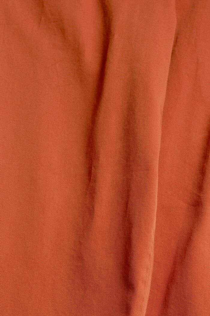 Spodnie chino z wiązanym paskiem z bawełny pima, TOFFEE, detail image number 1