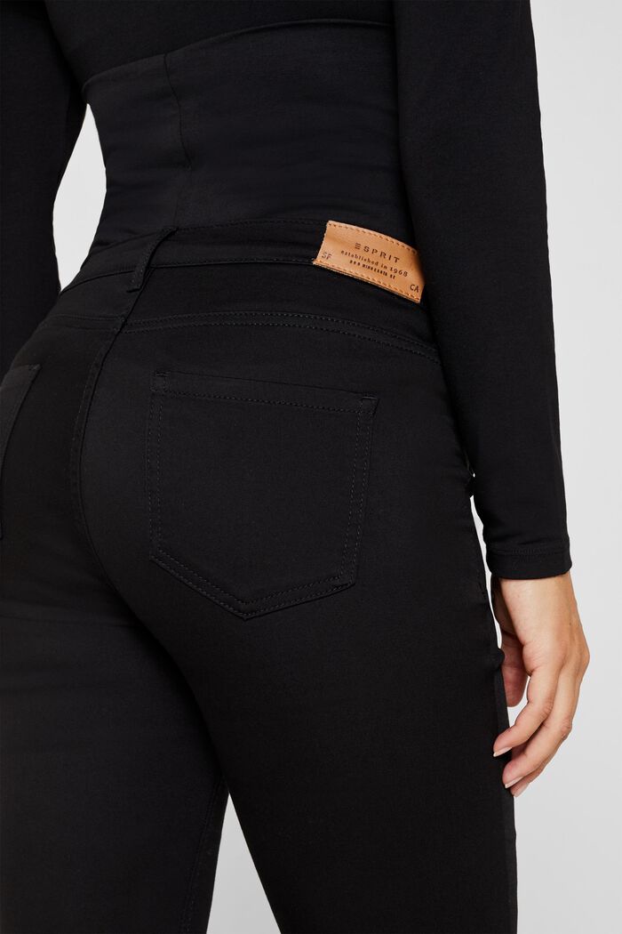 Elastyczne spodnie z panelem, BLACK, detail image number 0