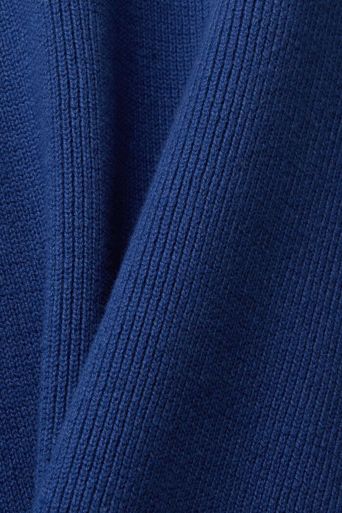 Bawełniany sweter z dekoltem w serek, BLUE, detail image number 5