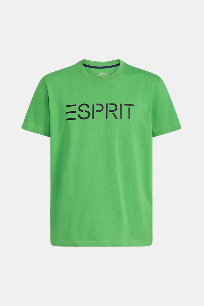 T-shirt z logo z bawełnianego dżerseju, unisex, GREEN, detail image number 6