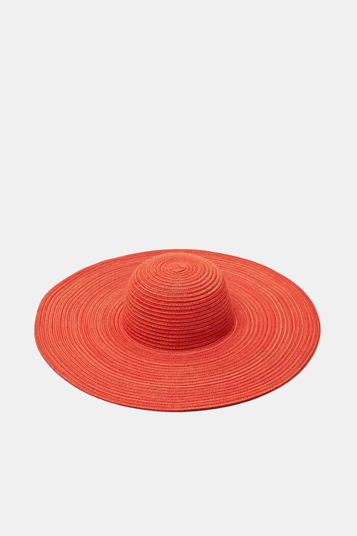 Melanżowy kapelusz przeciwsłoneczny, ORANGE RED, detail image number 0