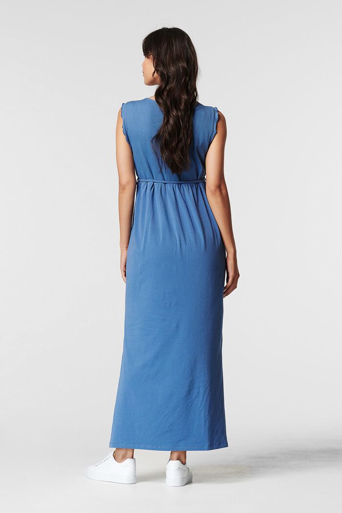 Sukienka maxi z bawełny organicznej, SMOKE BLUE, detail image number 1