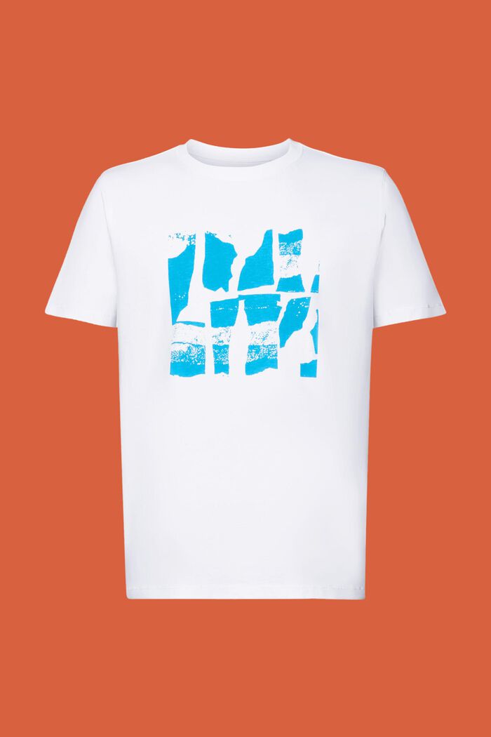 T-shirt z nadrukiem z przodu, 100% bawełny, WHITE, detail image number 7