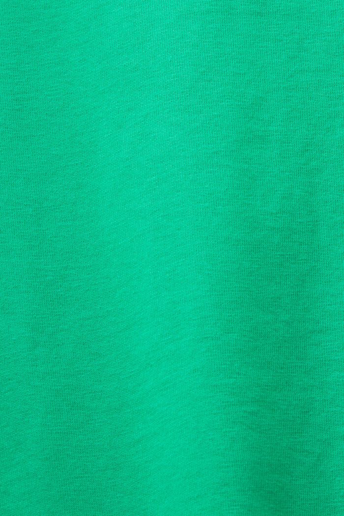 Bawełniany T-shirt z okrągłym dekoltem, GREEN, detail image number 4
