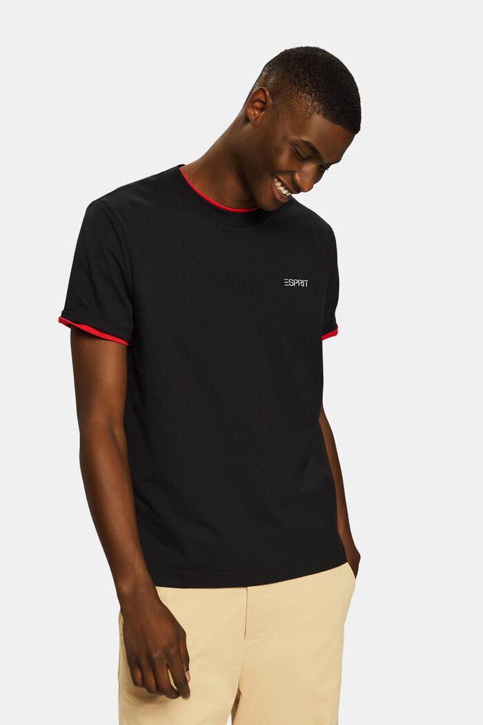 Logowany T-shirt, unisex, BLACK, detail image number 4