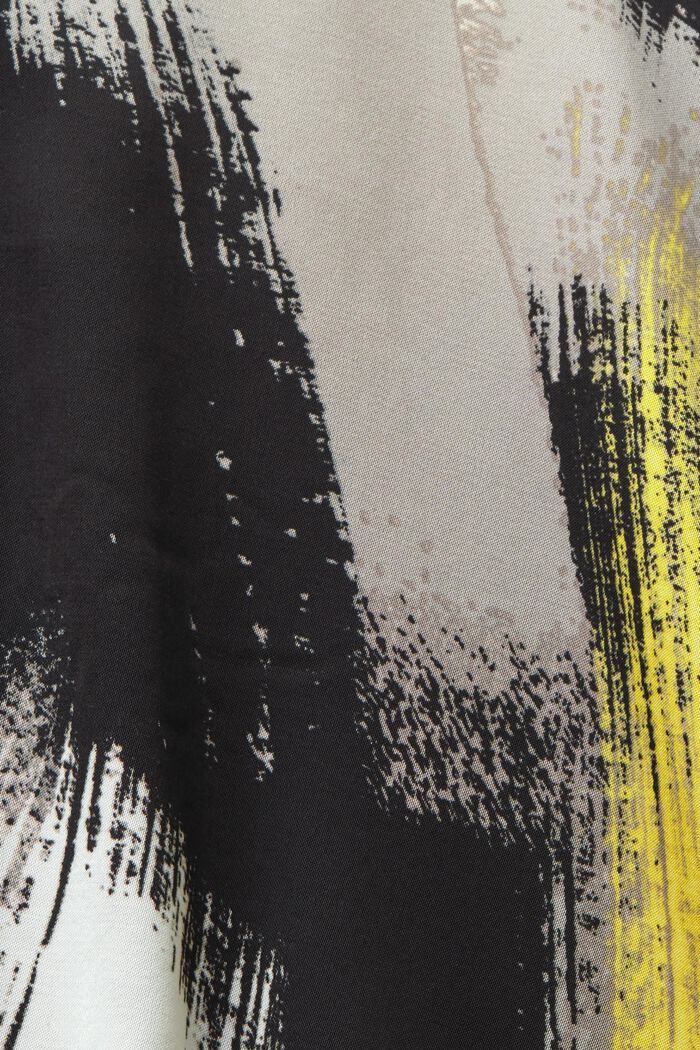 Satynowa bluzka z nadrukiem, BLACK, detail image number 5