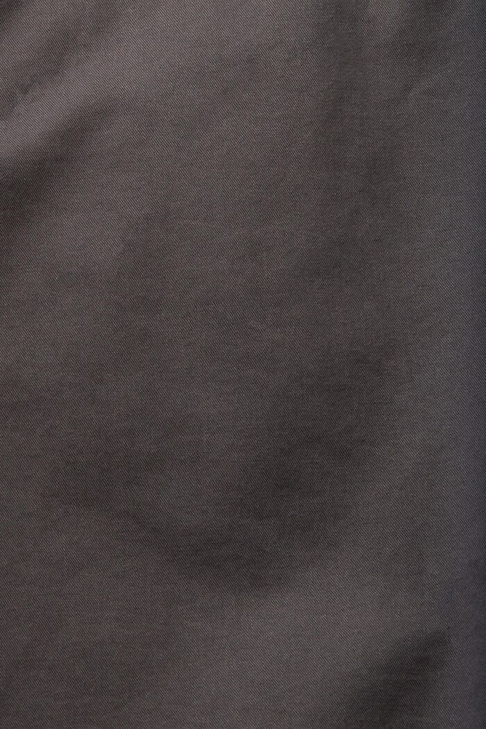 Szorty w stylu chinosów z ekologicznej bawełny, DARK GREY, detail image number 6